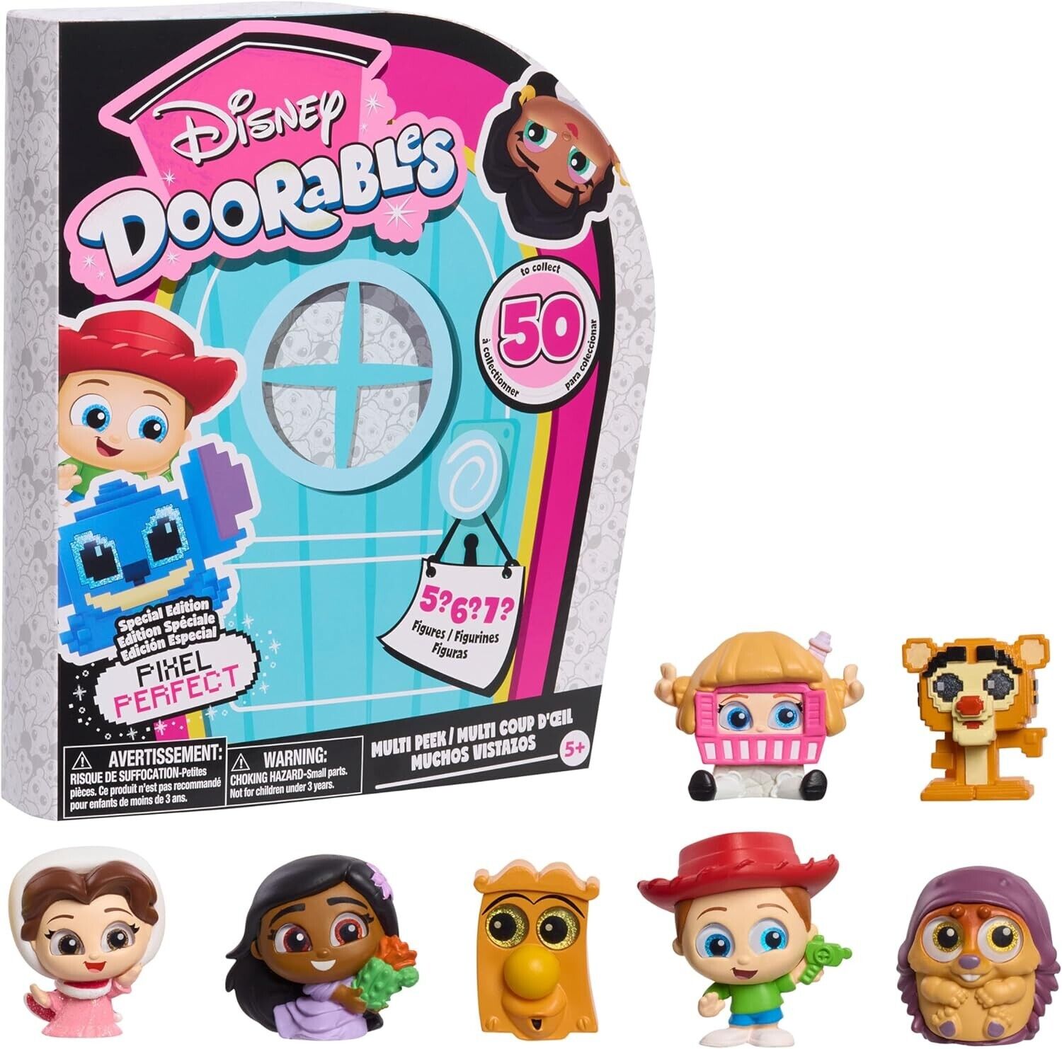 Just Play Disney Doorables Pixel Perfect Multi Peek, Surprise 1.5-inch Collectib