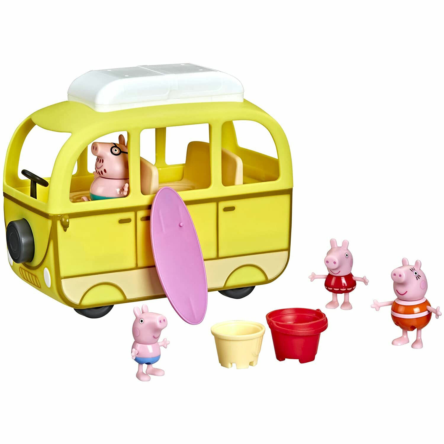 New Peppa Pig Beach Campervan Playset w/ 4 Figures - Peppa's Adventures