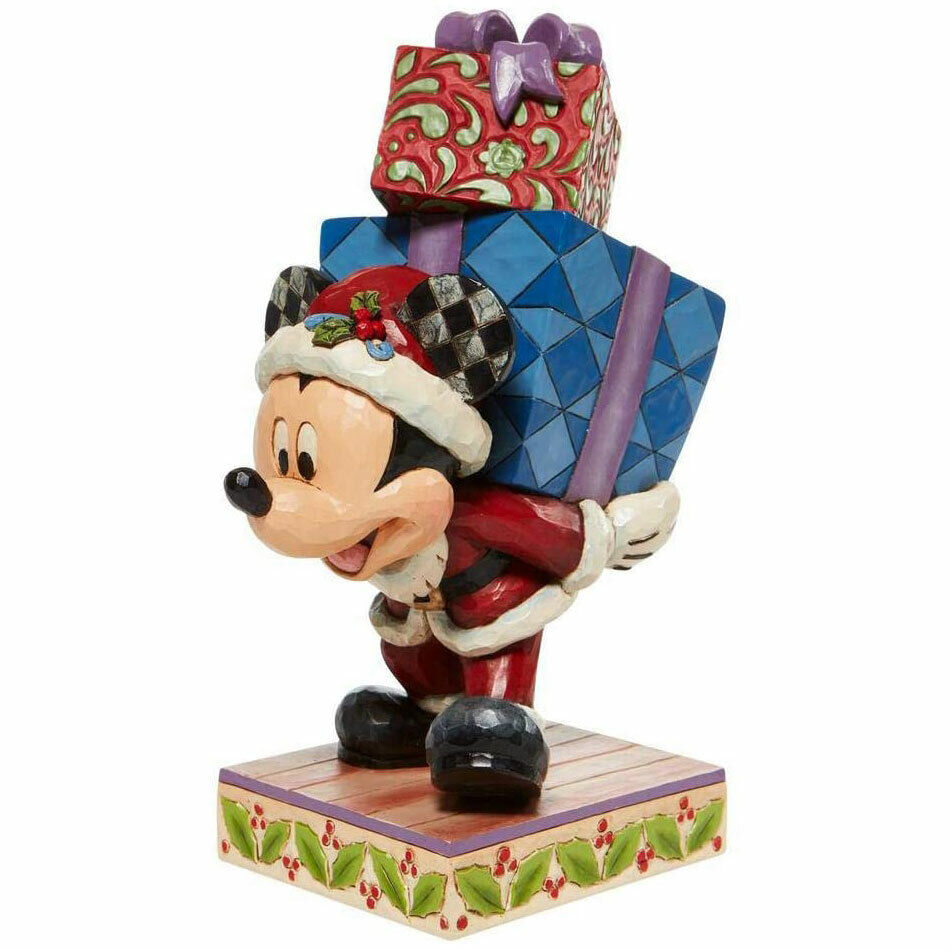 Disney Traditions Figurine - Old St. Mick with Gifts - Mickey Mouse Collectible