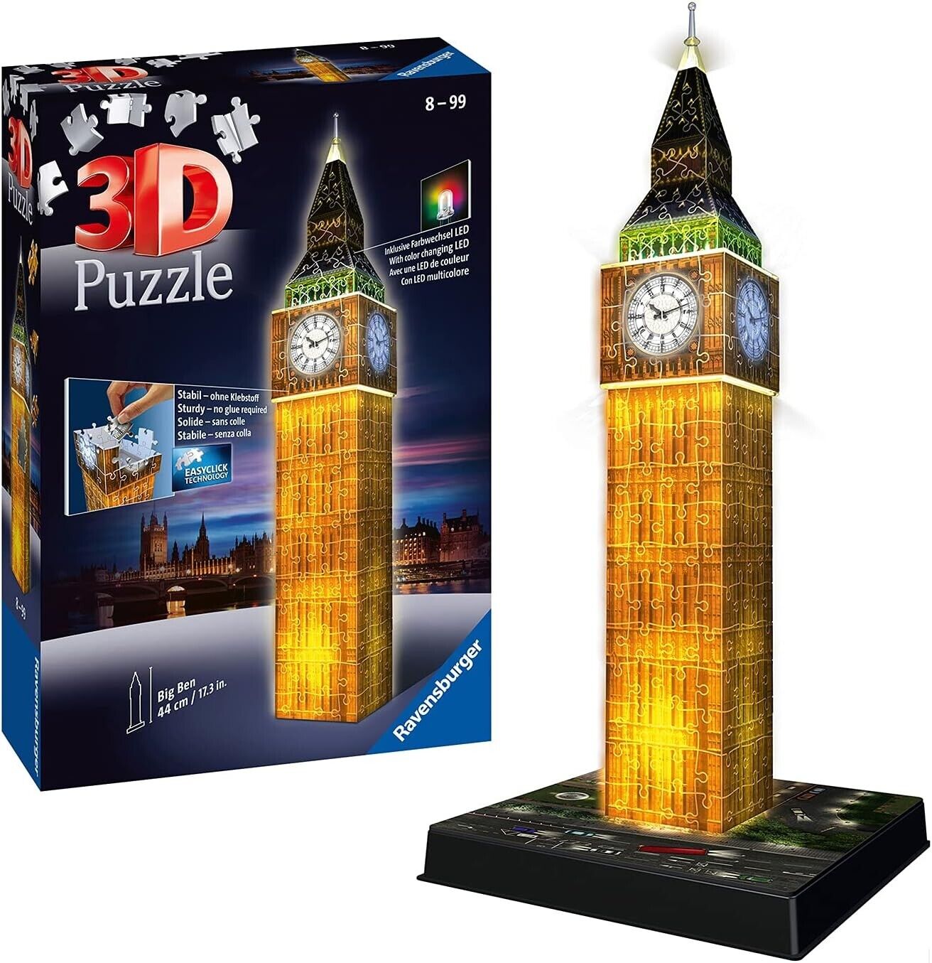 Ravensburger Big Ben 3D Jigsaw Puzzle for Adults and Kids Age 8 Years Up - Night