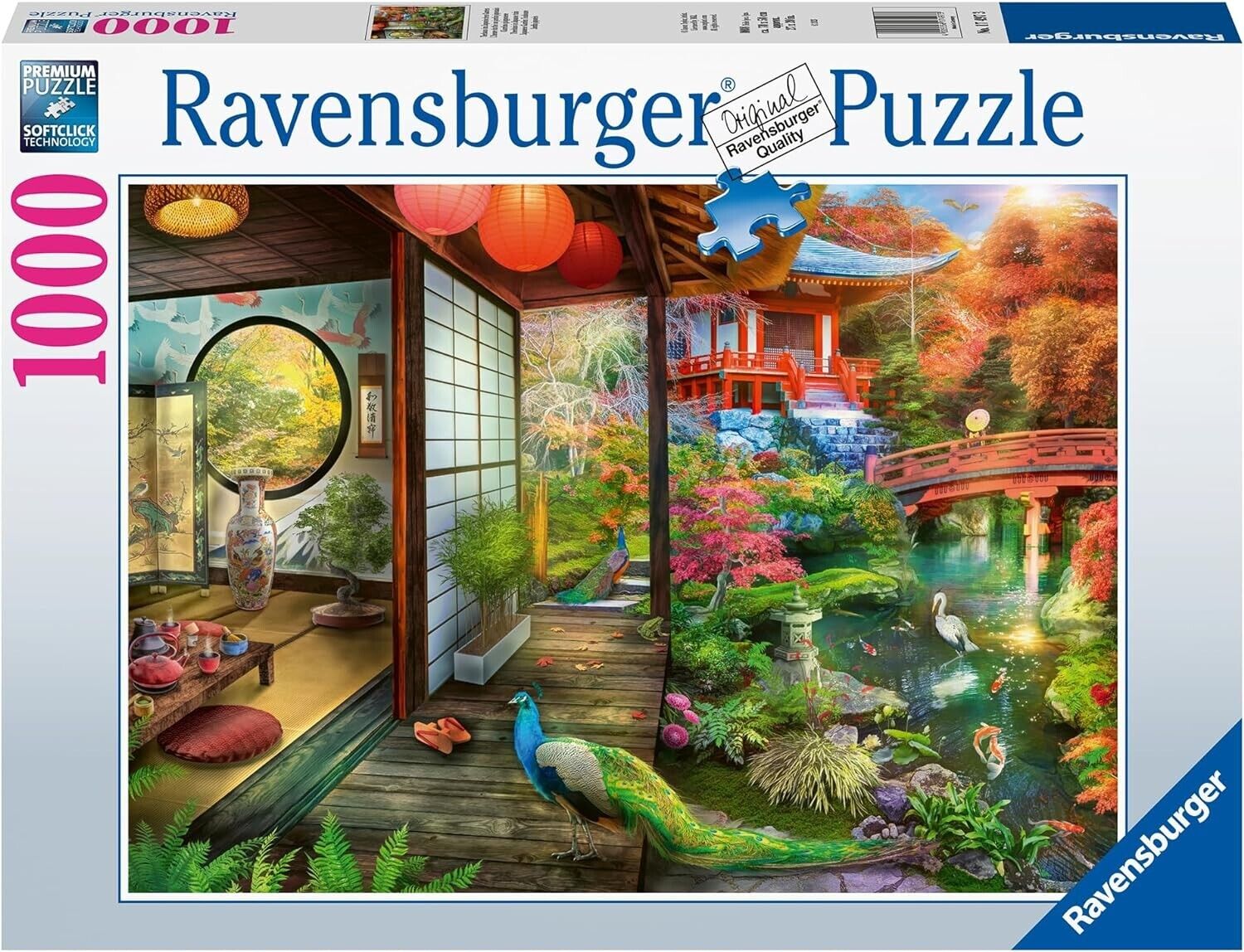 Ravensburger Japanese Garden Teahouse Kyoto 1000 Piece Jigsaw Puzzle for Adults