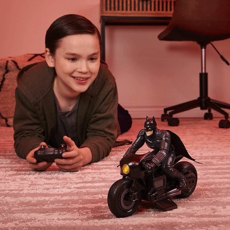 The Batman Movie RC Batcycle with Batman Rider Figure - Brand New & Sealed