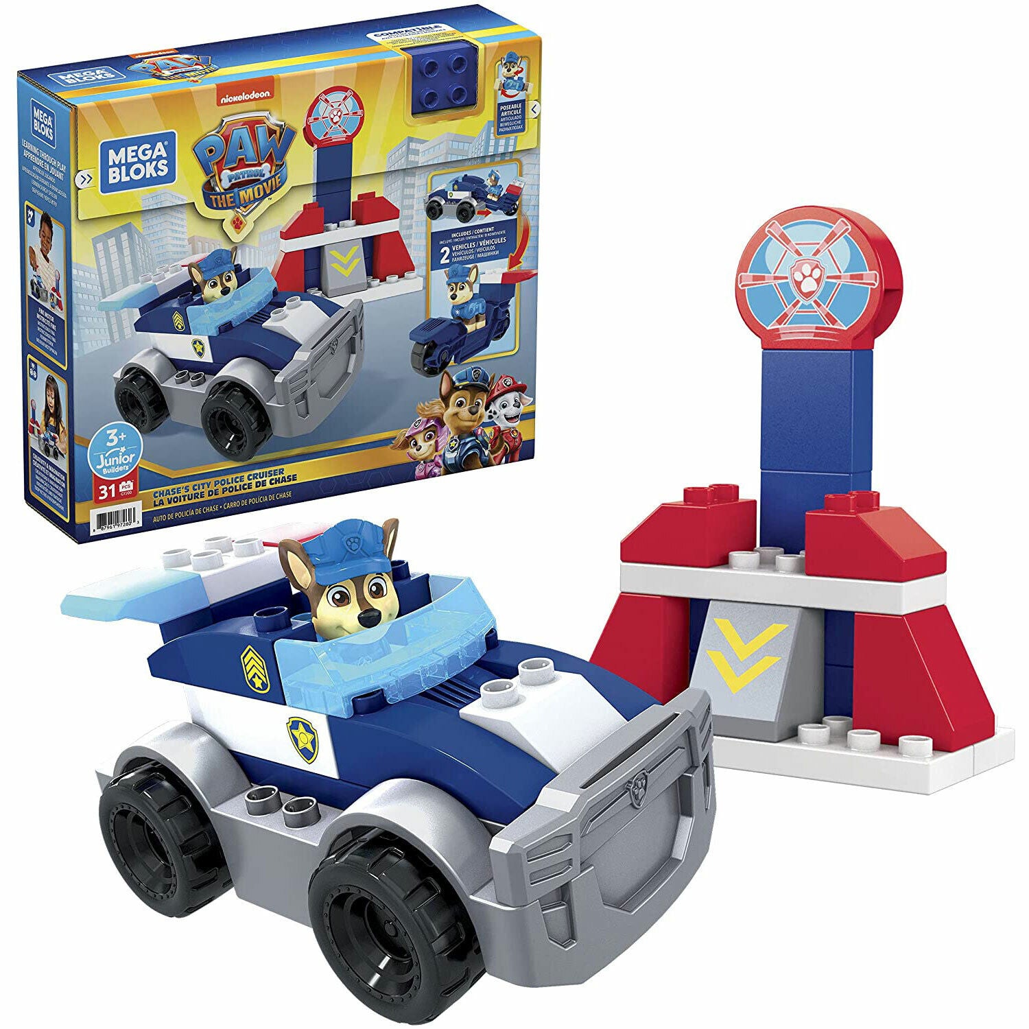 Mega Bloks PAW Patrol Chase's City Police Cruiser Set - New in Box