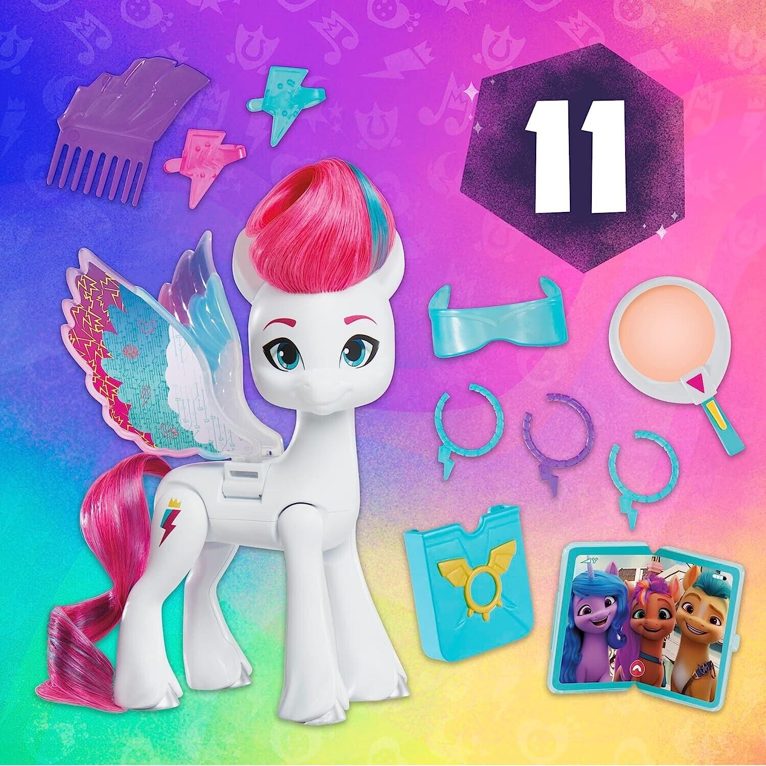 My Little Pony Toys Zipp Storm Wing Surprise Fashion Doll with Wings and Acc.