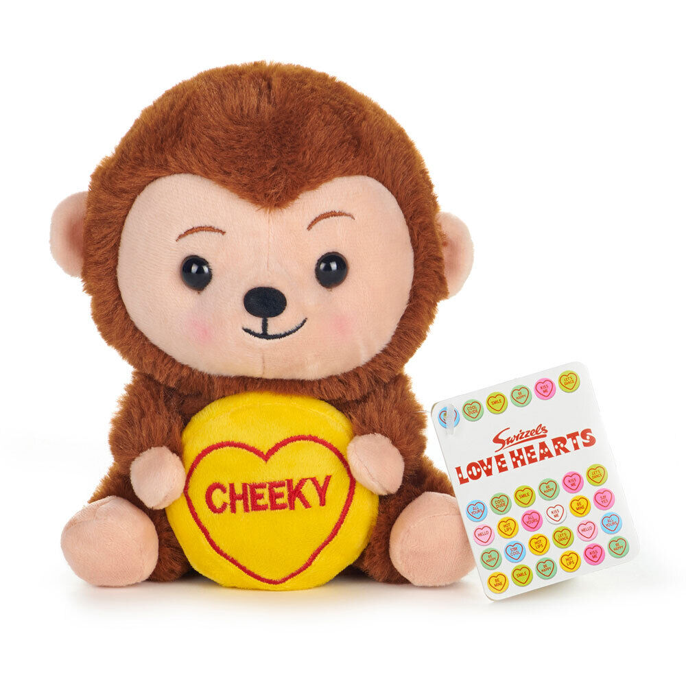 New Swizzels Love Hearts 18cm Plush Mikey The Monkey 'Cheeky' Toy