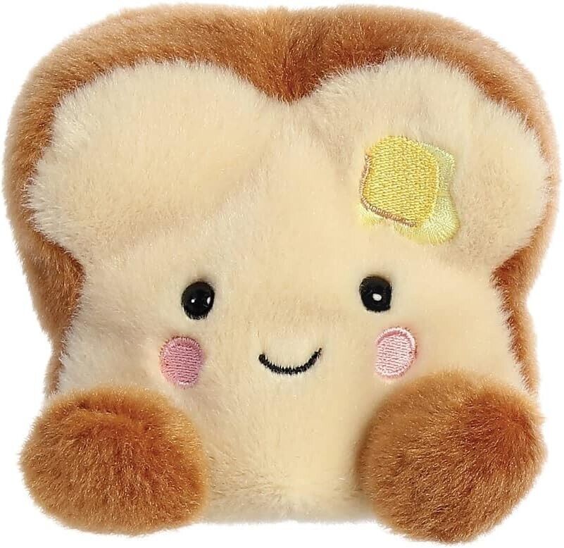 Aurora, 33574, Palm Pals Buttery Toast, 5In, Eco-friendly soft toy, Brown, Mediu