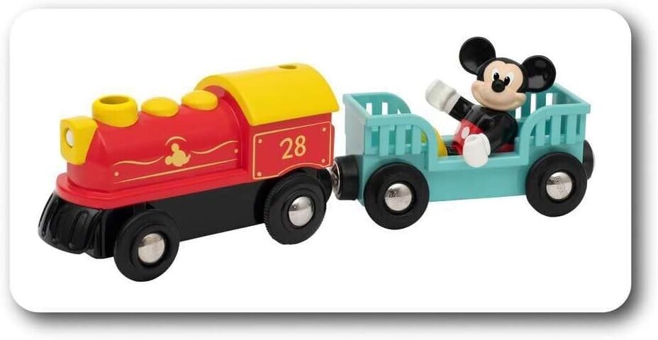 BRIO Disney Mickey Mouse Battery Powered Train for Kids Age 3 Years Up - Compati