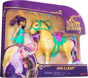 Unicorn Academy, Ava & Leaf Set with 2 Riding Accessories and Hair Styling Tool,