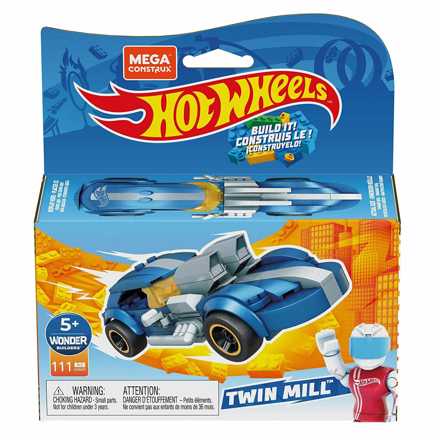 Mega Construx Hot Wheels Rockin' Racer Twin Mill Building Set - New in Box!