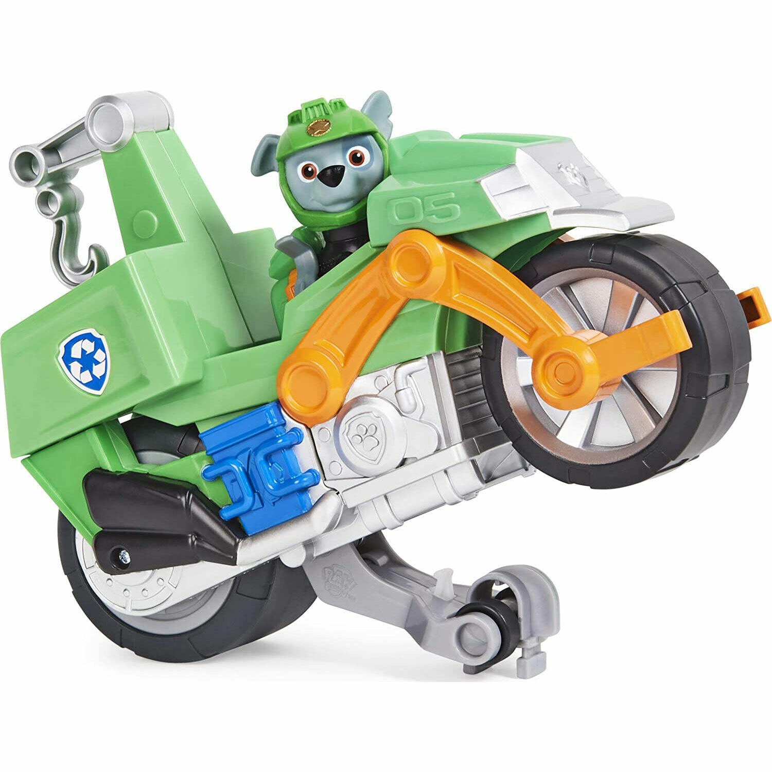 New PAW Patrol Moto Pups Rocky Deluxe Vehicle - Ready for Adventure!