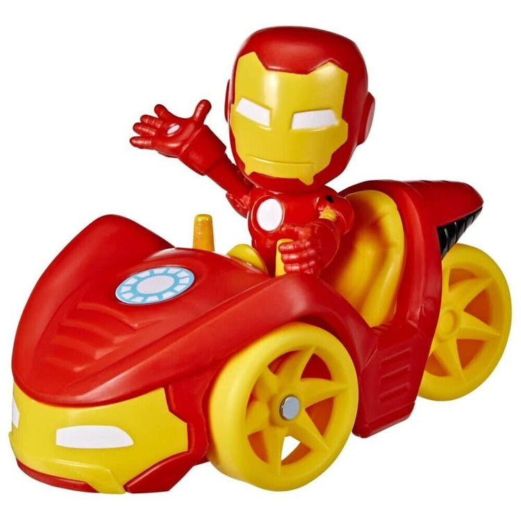 Marvel Spidey & Friends Iron Man Figure with Iron Racer Vehicle - New in Box