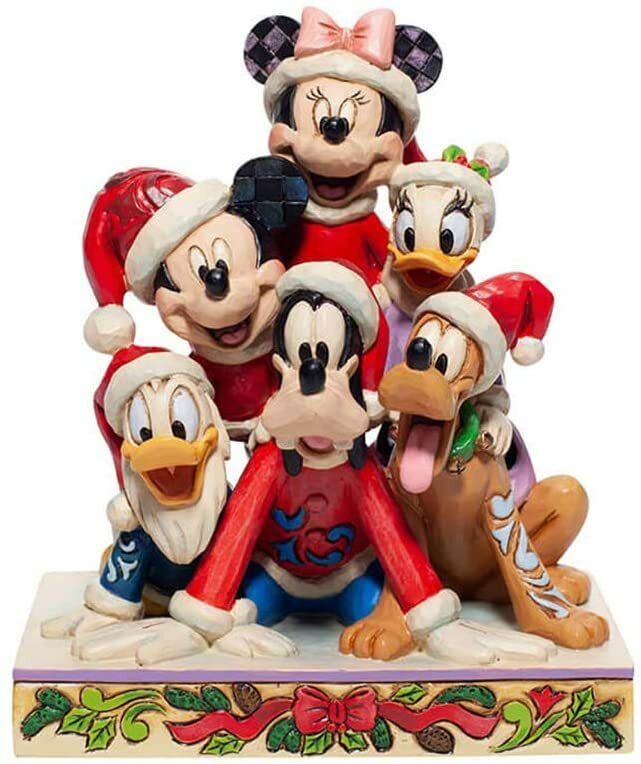 Disney Traditions Piled High Holiday Cheer Figurine - Xmas Mickey & Friends