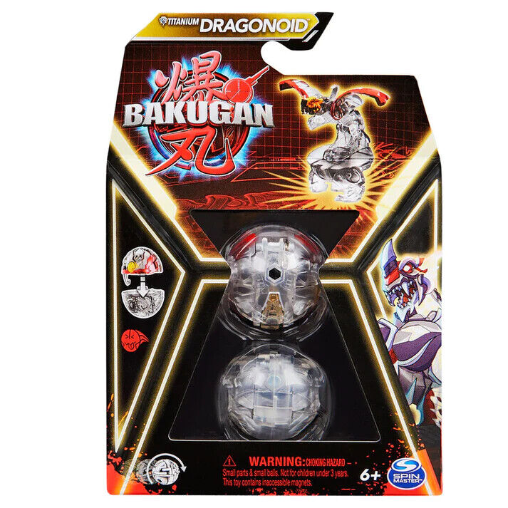 Bakugan Core 3.0 Inch - Epic Brawling Action! Brand New and Collectible TITANIUM DRAGONOID