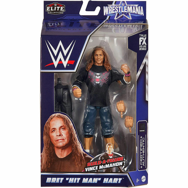 New WWE WrestleMania Elite Bret 'Hit Man' Hart Action Figure