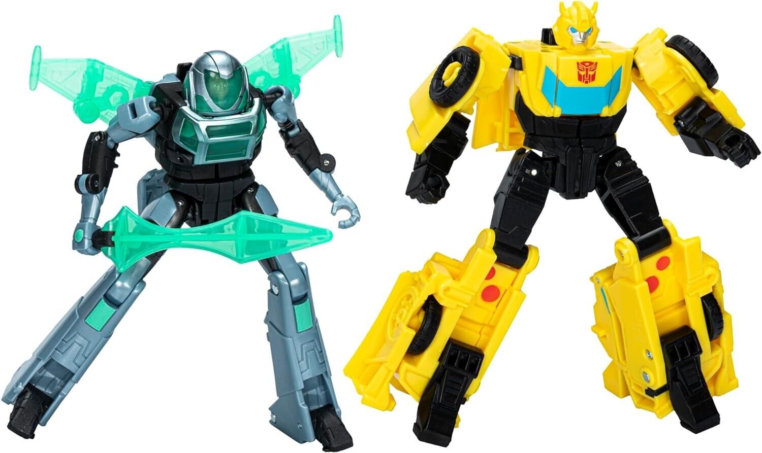 Transformers EarthSpark Cyber-Combiner Bumblebee and Mo Malto Action Figures