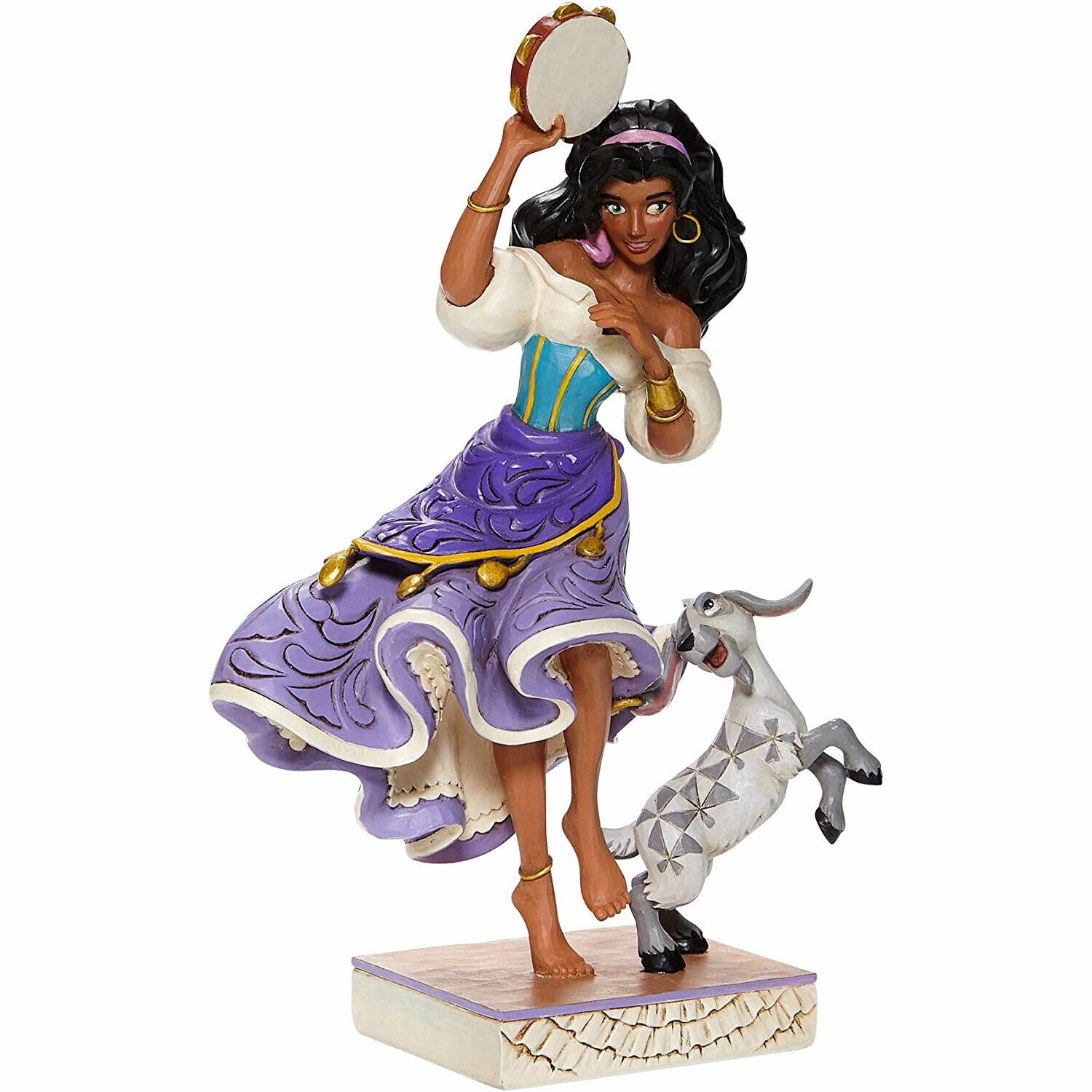 Disney Traditions Twirling Tambourine Player Figurine - Esmeralda & Djali