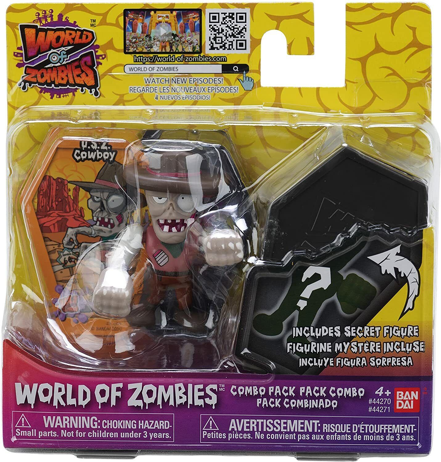 New World of Zombies Cowboy & Mystery Figure 2-Pack - 2.5-Inch U.S.Z.