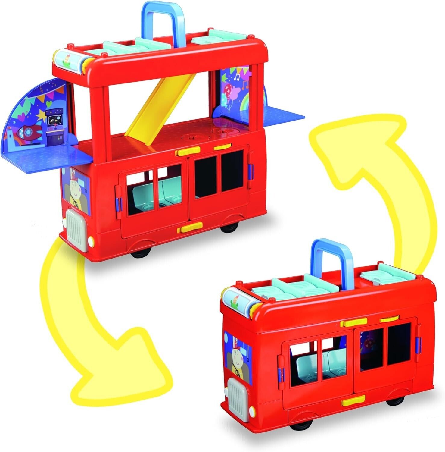 Peppa Pig Peppa’s 2-in-1 Party Bus Playset