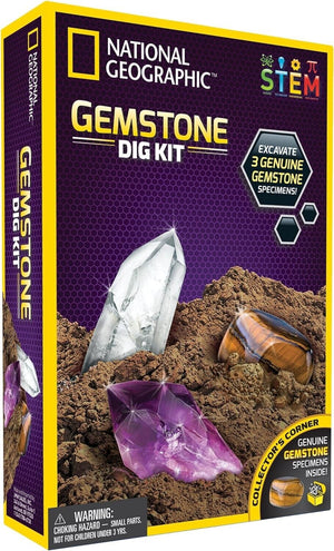 National Geographic Gemstone Dig Kit - Fascinating Gem Excavation Kits for Kids