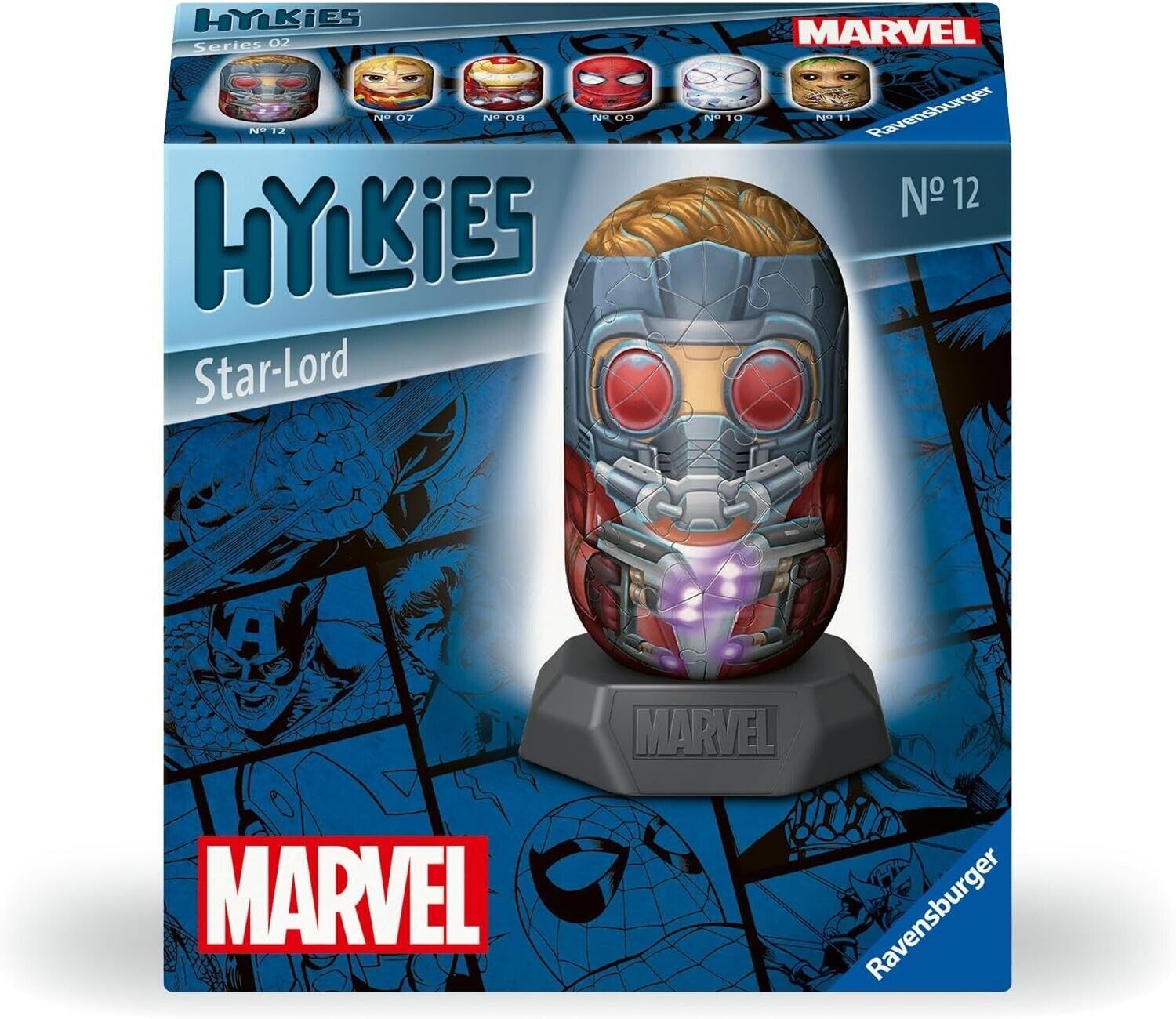 Ravensburger 12001161 Marvel Hylkies Figures Star Lord- Collectable Toys and Gif