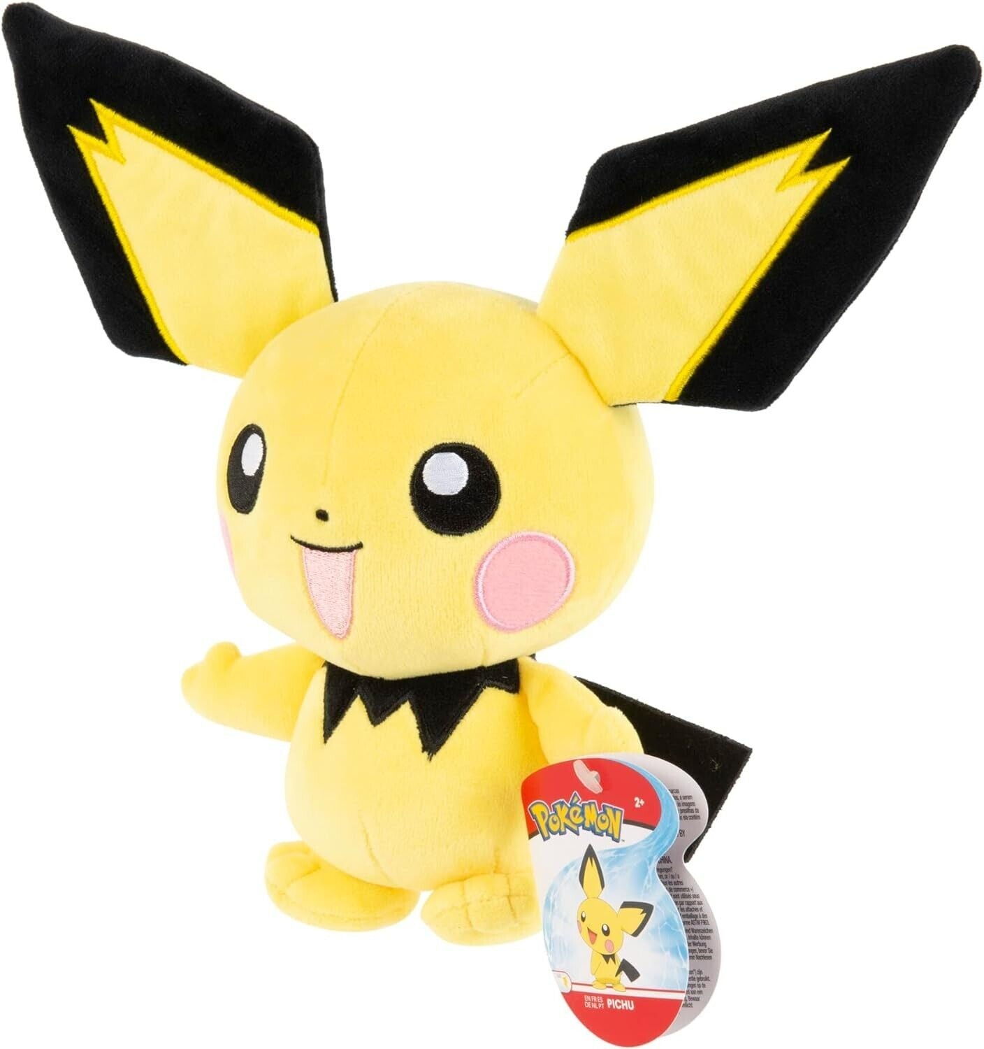 Pokemon Official & Premium Quality 8-Inch Pichu Plush - Adorable, Ultra-Soft, Pl