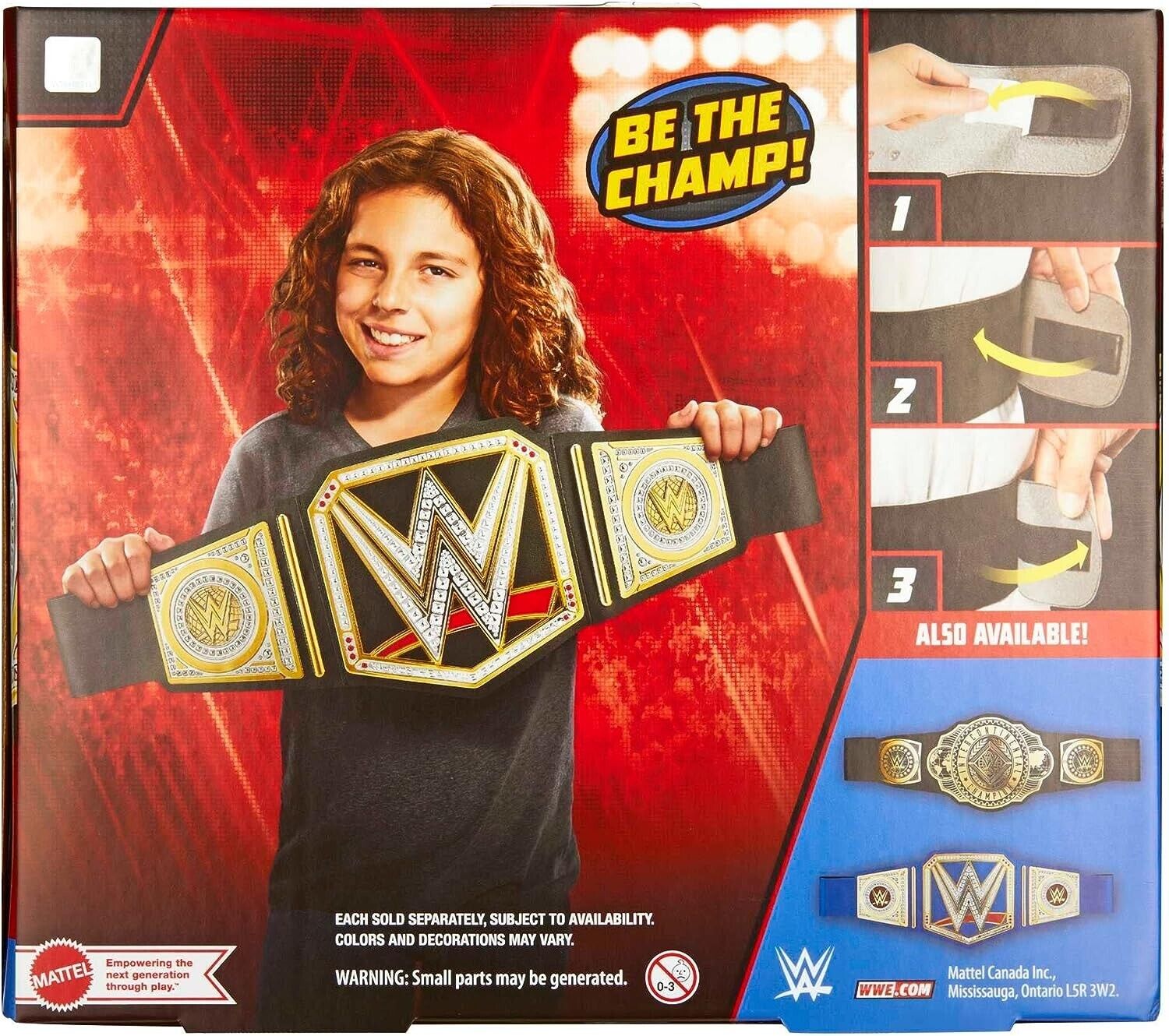 WWE Championship Role Play Kids Title Belt, Authentic Styling with Adjustable