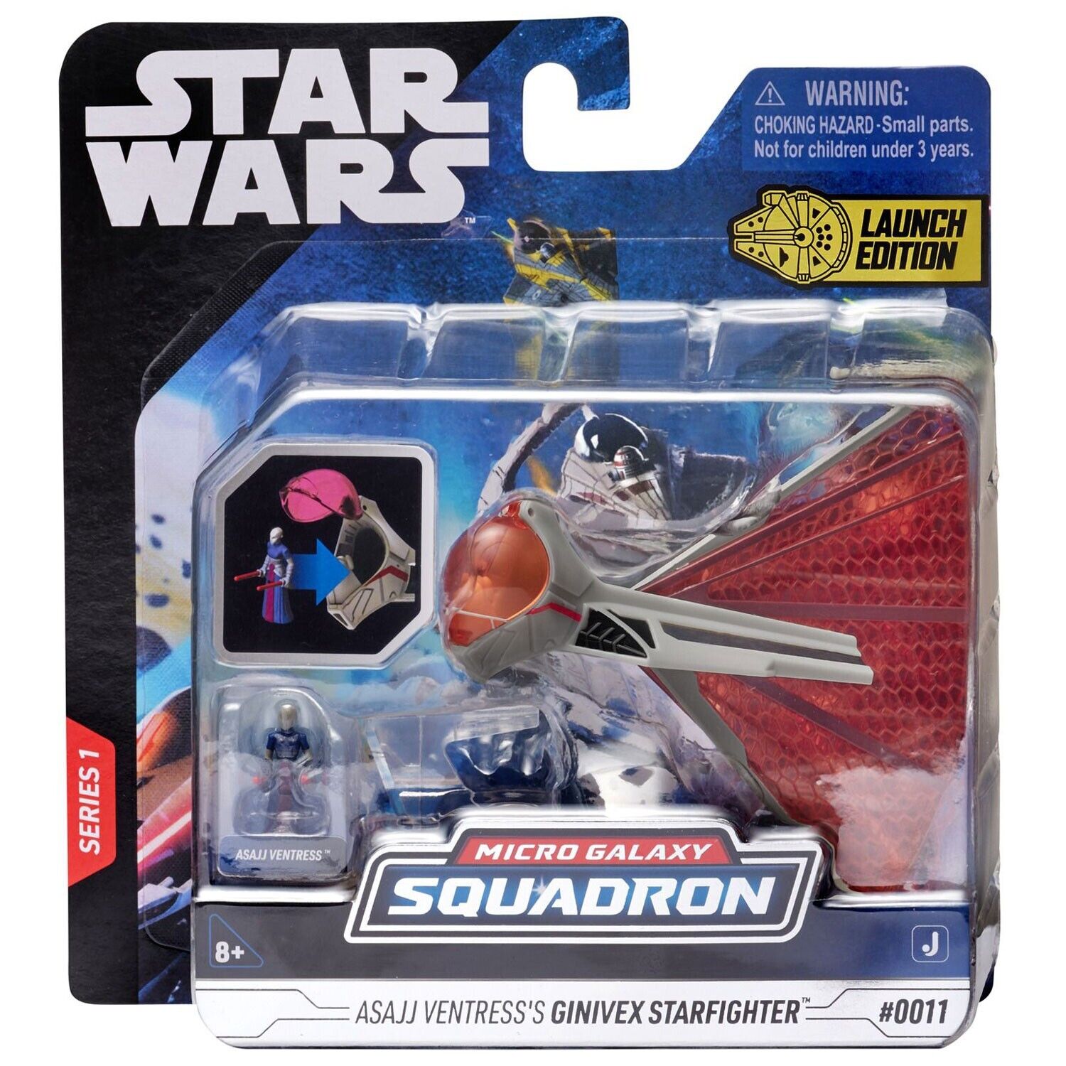 Star Wars Micro Galaxy Squadron Ginivex Starfighter - Light Armor Class 3-Inch