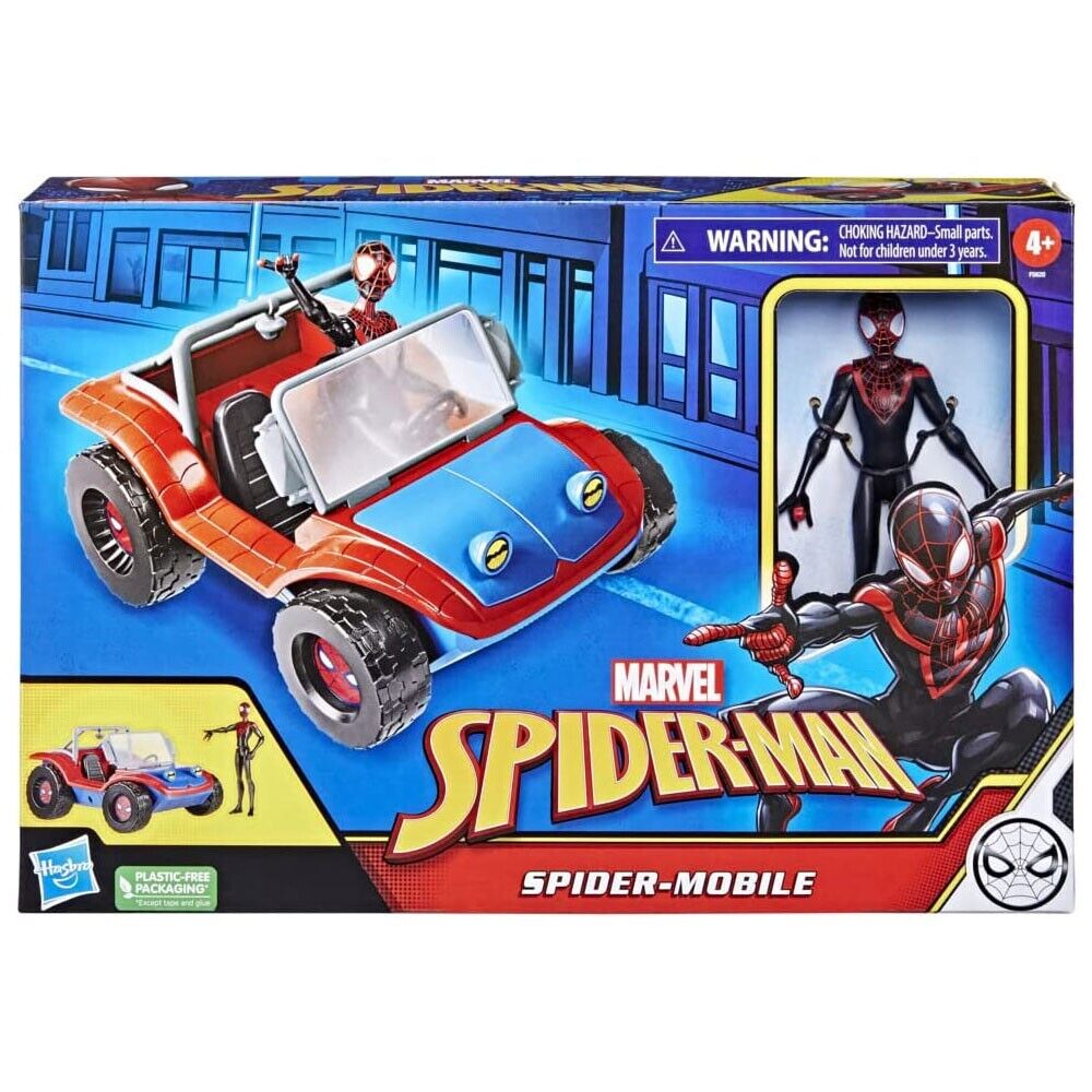 New Marvel Spider-Man Spider-Mobile & Miles Morales Figure Set