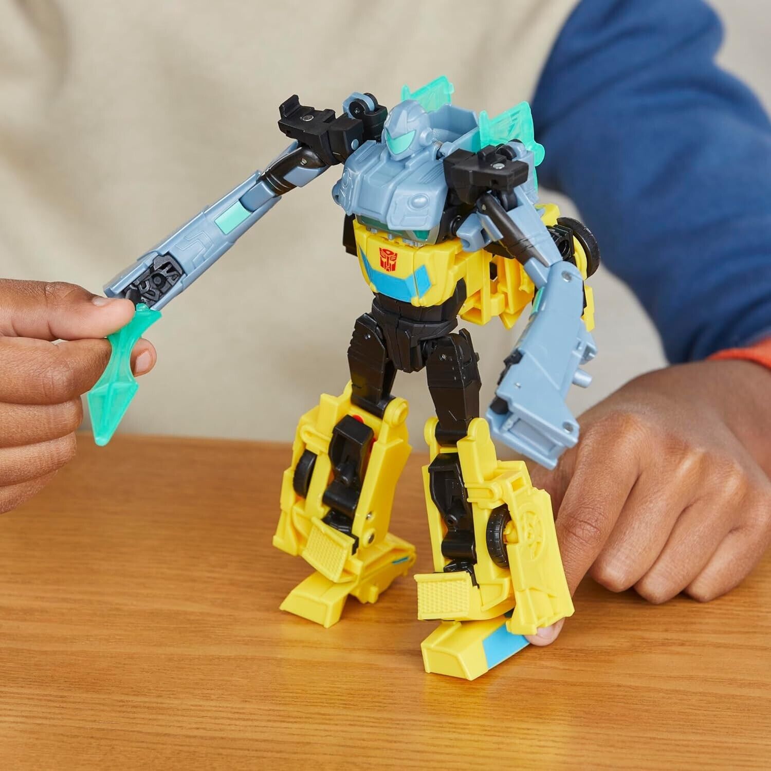 Transformers EarthSpark Cyber-Combiner Bumblebee and Mo Malto Action Figures