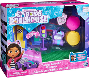 Gabby's Dollhouse 6064149 Purr-ific Play Room with Carlita Car, Accessories