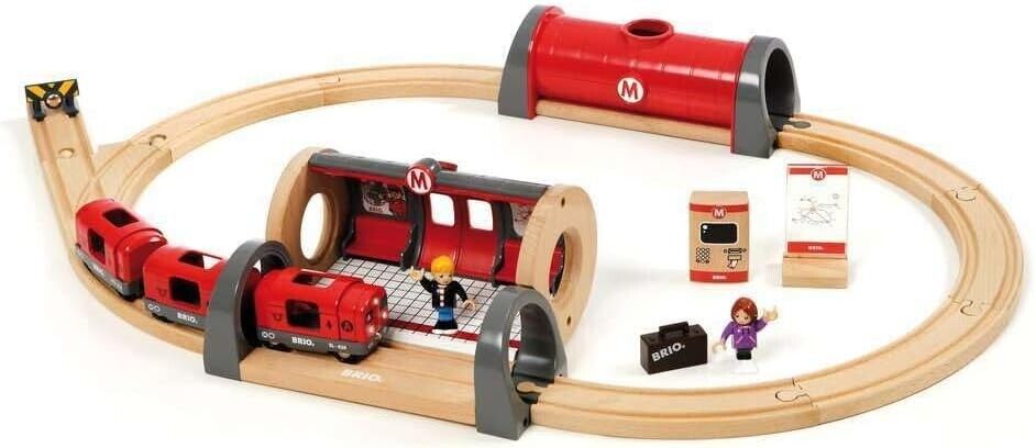 BRIO World Metro Train Set for Kids Age 3 Years Up - Compatible with all BRIO