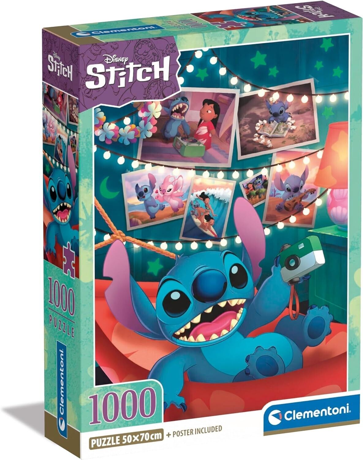 Clementoni 39793 Disney Stitch 1000 Pieces | Jigsaw Adults | Comic Puzzle | Made