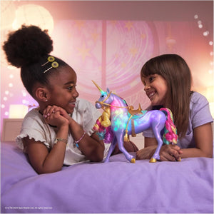 Unicorn Academy, Interactive Rainbow Light-up Wildstar Unicorn Toy with Lights,