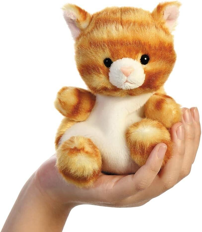 Aurora Palm Pals, Meow Kitty Tabby Cat, Soft Toy, 33473, 5 inches, Orange