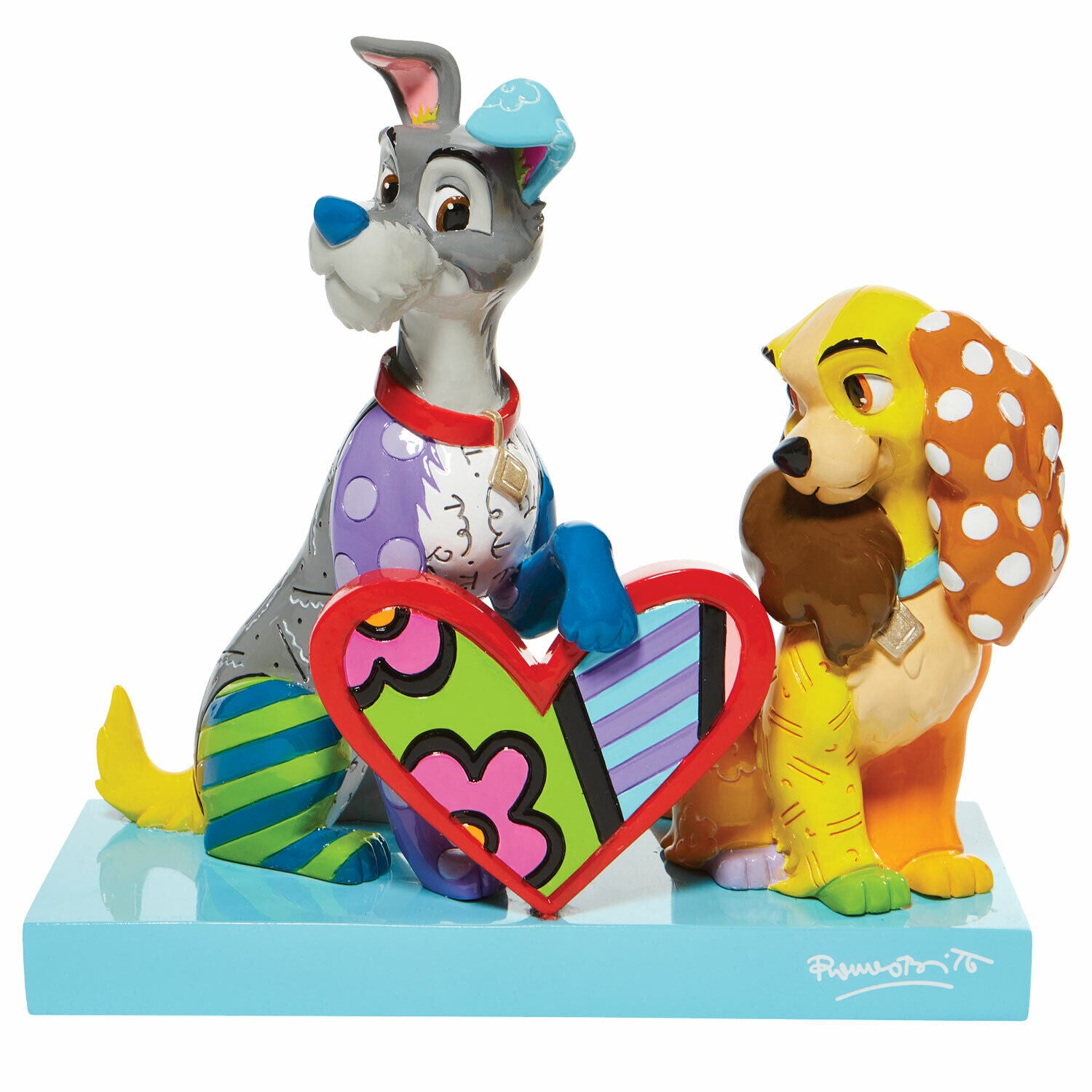 New Disney Britto Lady and The Tramp Figurine Limited Edition