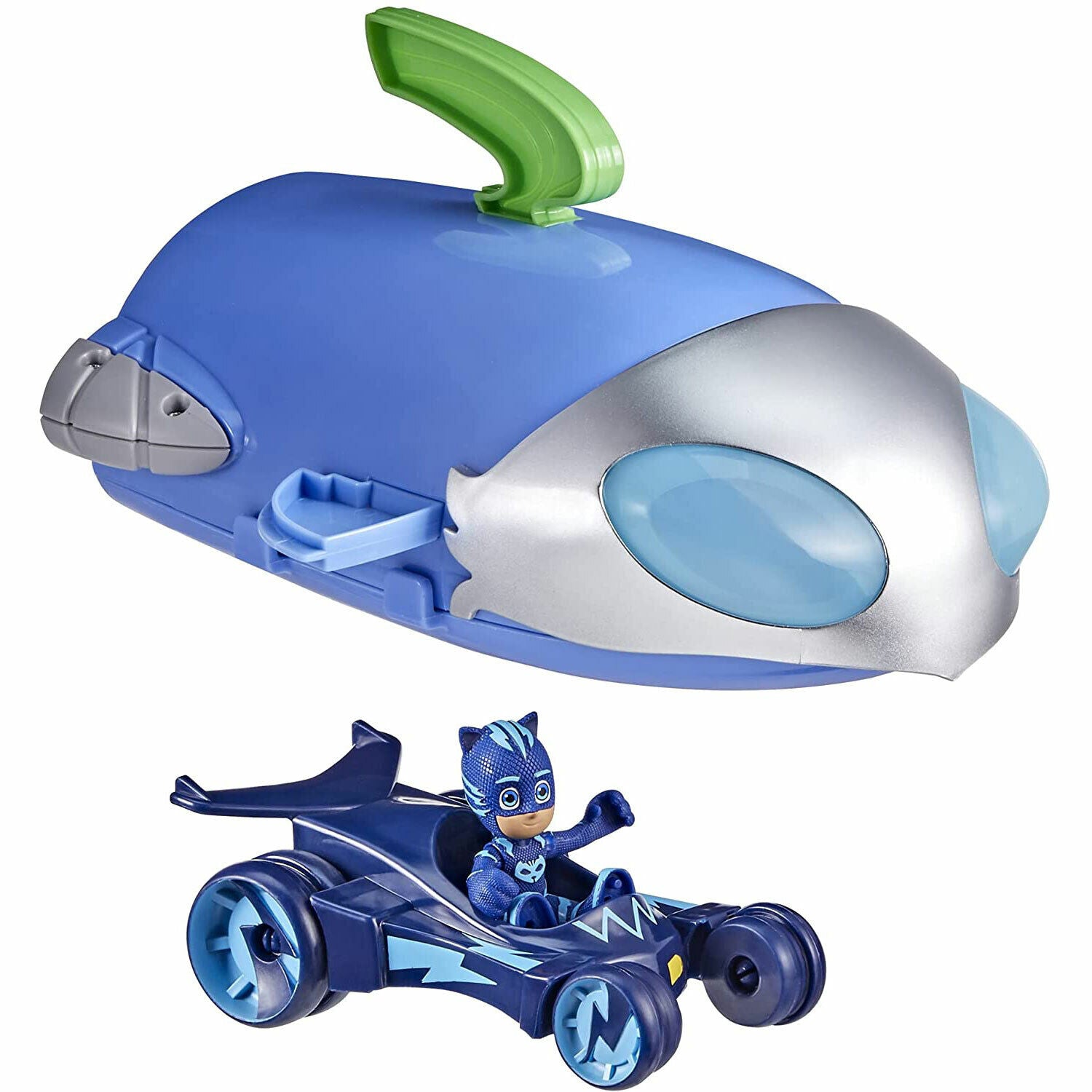 New PJ Masks 2-in-1 HQ Playset - Catboy Figure & Cat-Car - Fast Ship!