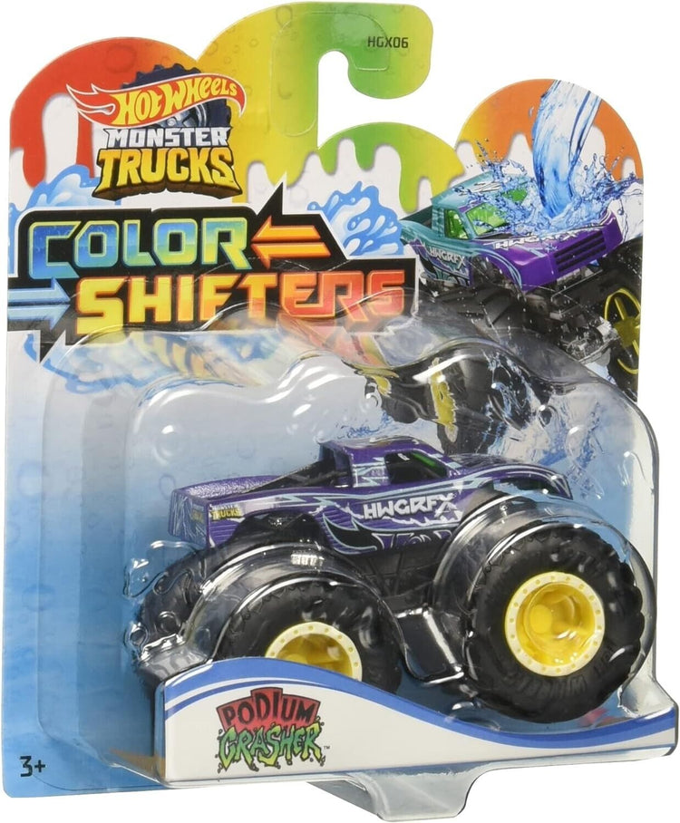 Hot Wheels HGX06 Monster Trucks Car Color Changing Assorted Models, Multicoloure