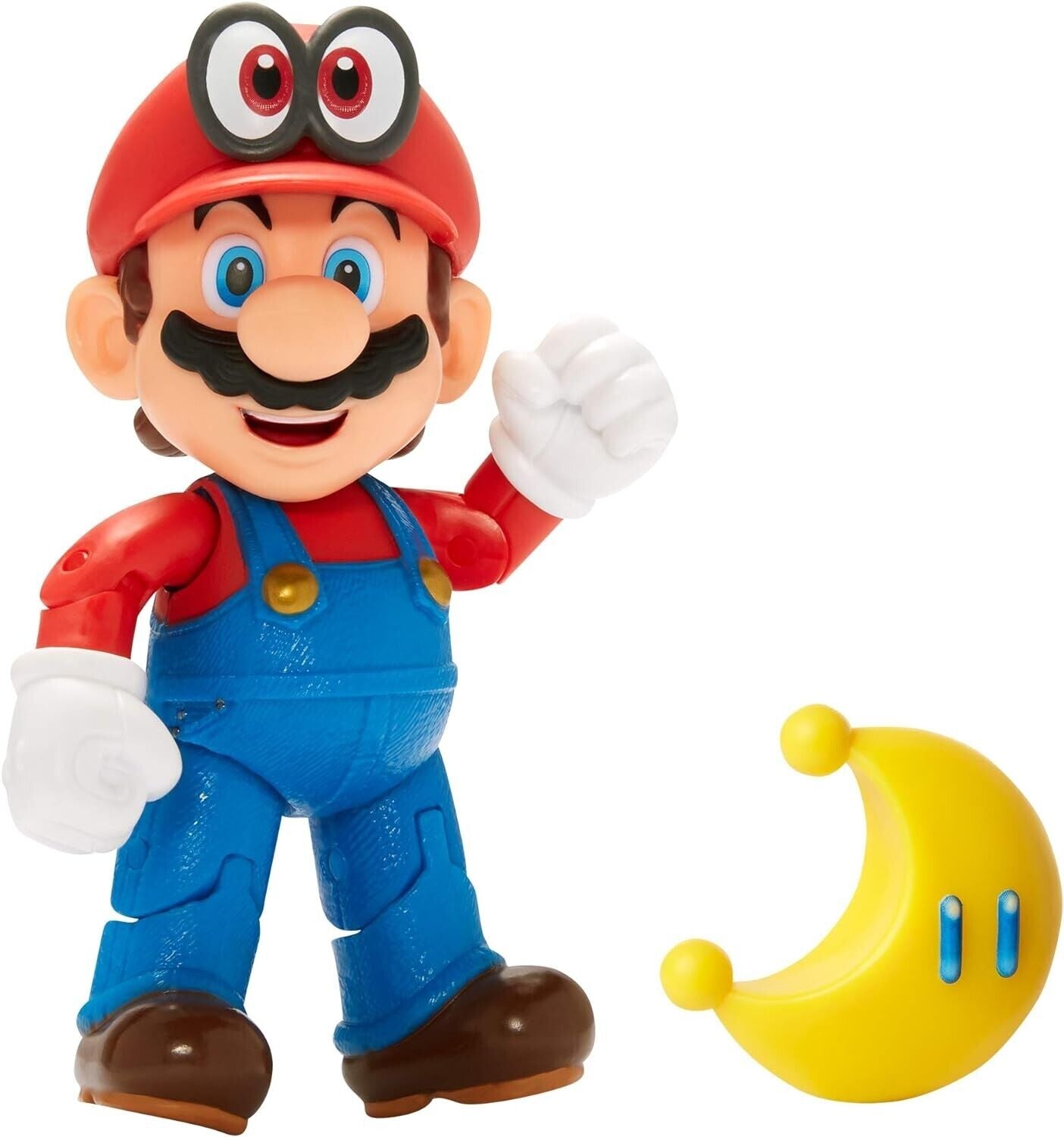 Nintendo Super Mario 10cm Figure - Mario wearing Cappy with Yellow Power Moon