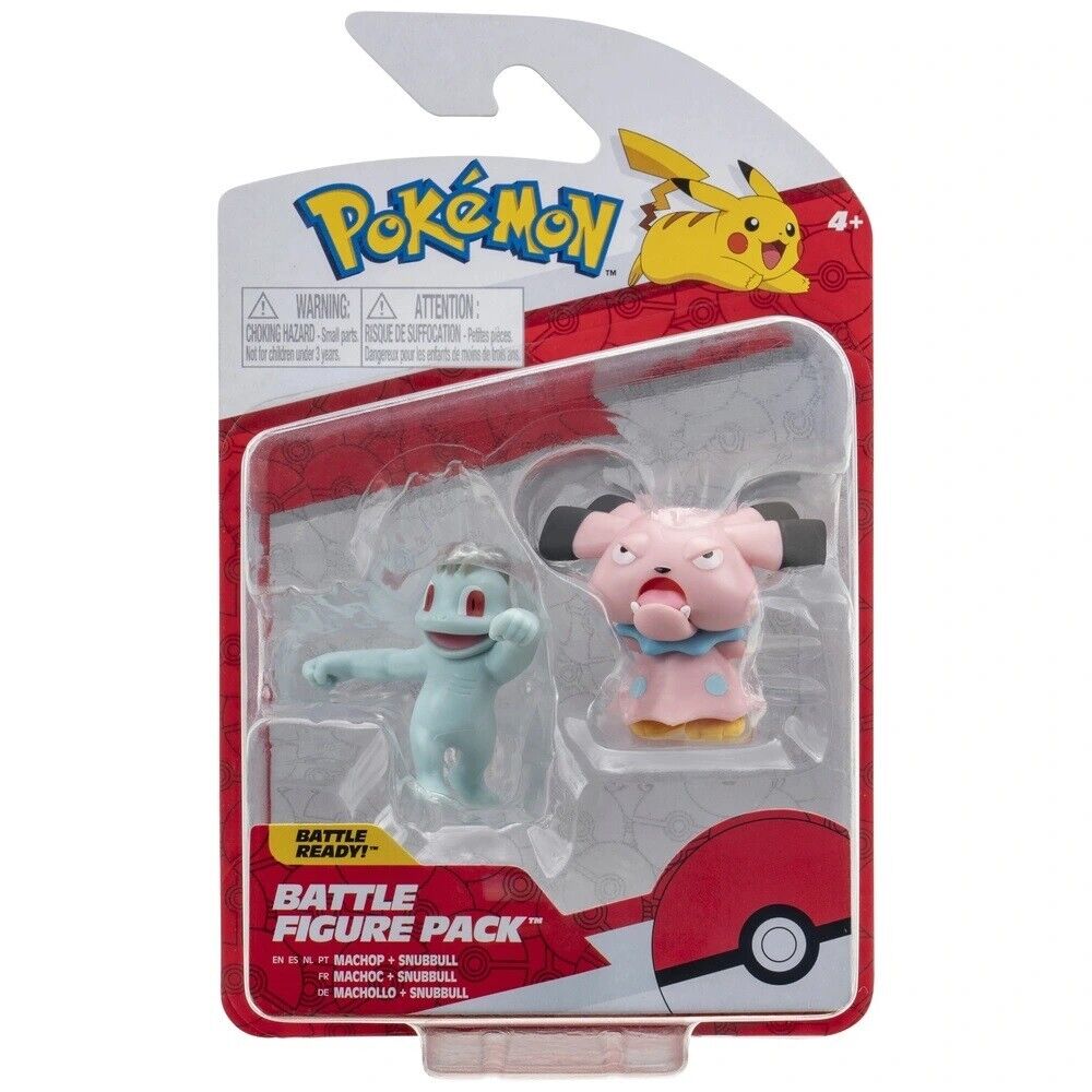 New Pokemon Battle Figure Pack - Machop & Snubbull - Sealed