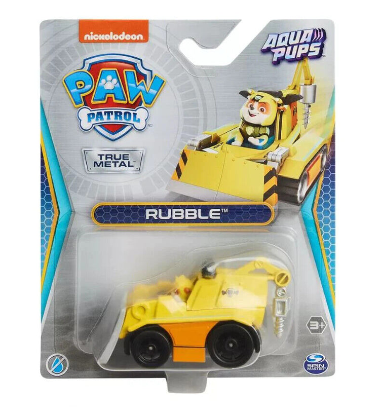 NEW 2023 Spin Master True Metal Paw Patrol Die-Cast Vehicles Assortment - RUBBLE (AQUA PUP)