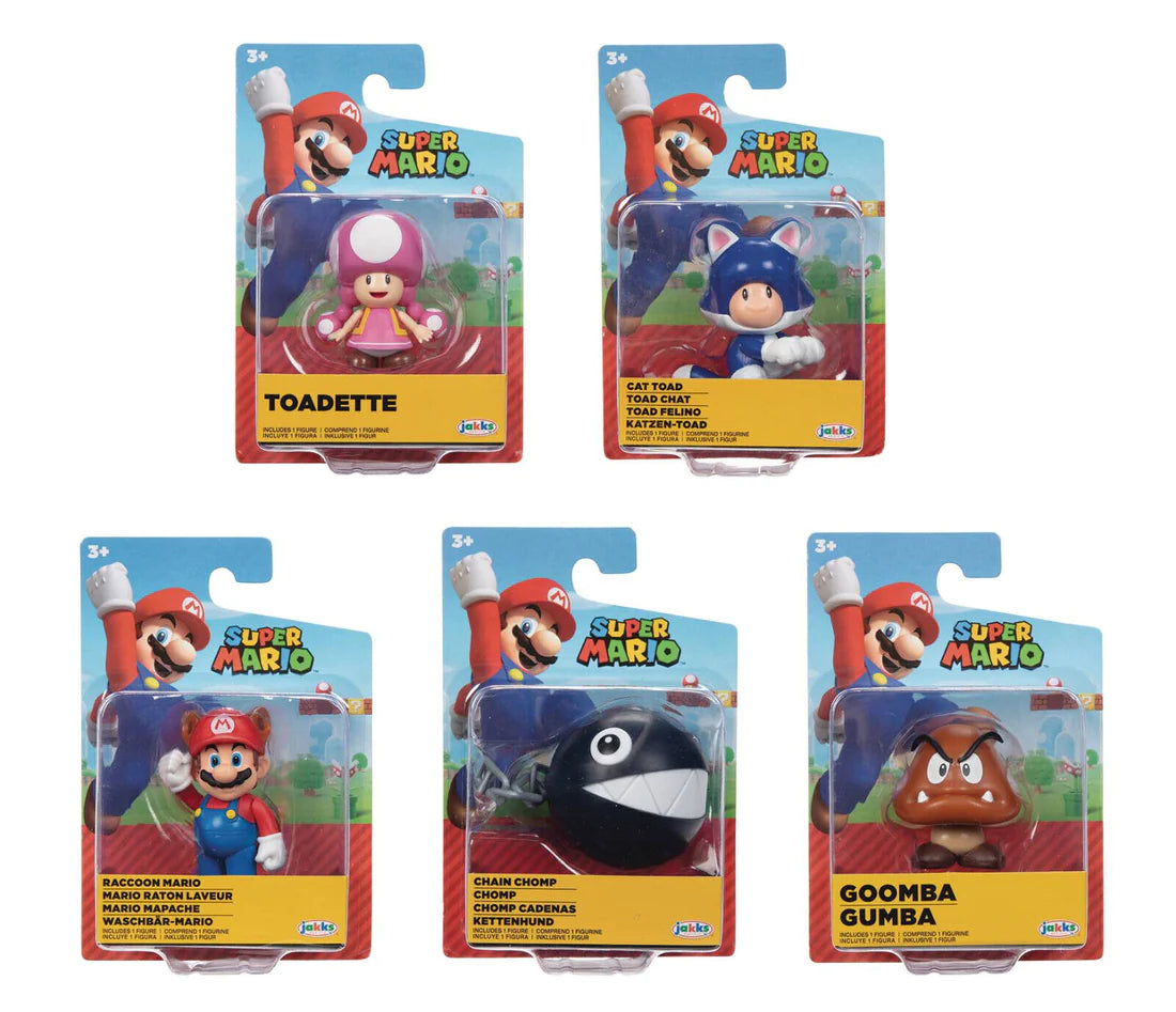 Nintendo Super Mario Toy 2.5-Inch Figures Goomba, Toad and more! - Mario 2