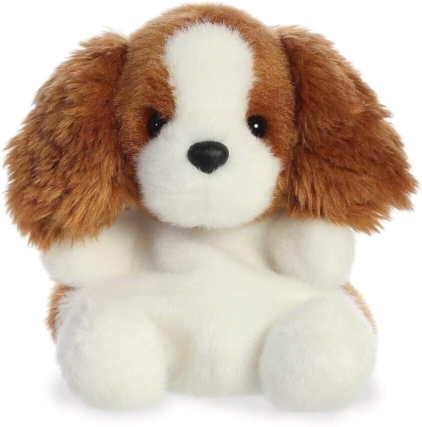 AURORA, 33533, Palm Pals Lady Spaniel Dog, 5In, Soft Toy, Brown & White,Medium