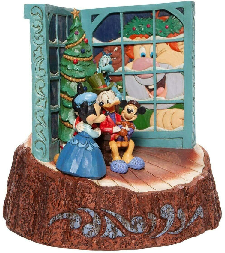Disney Traditions Figurine Mickey Christmas Carol God Bless Us All 7" - NEW