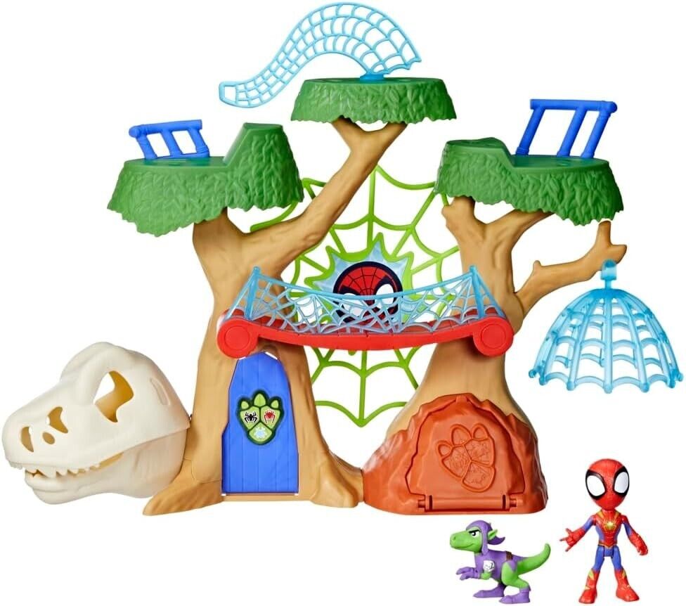 Spidey and his Amazing Friends Marvel Dino-Webs Treehouse Super Hero Playset