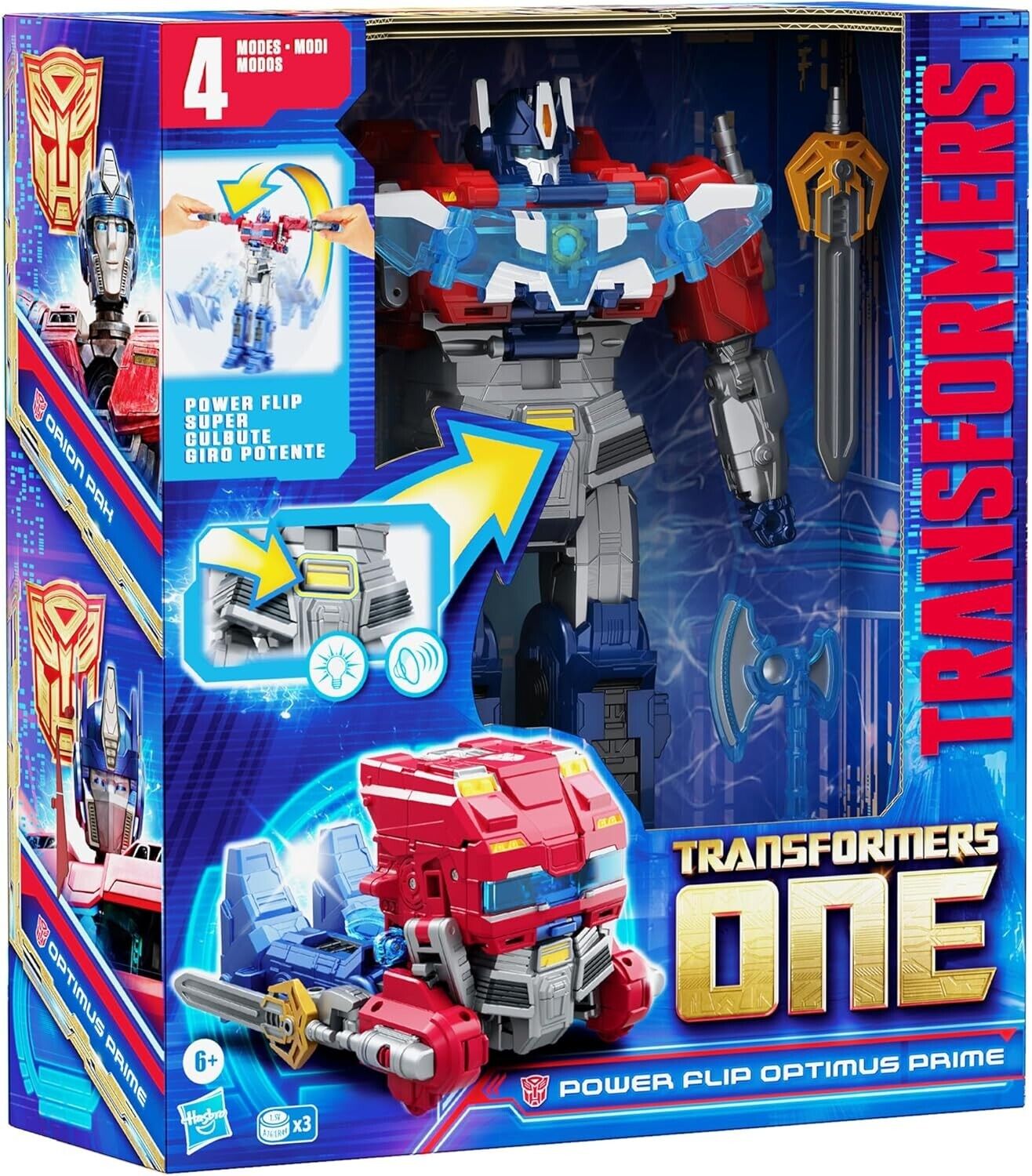 Transformers One Power Flip Optimus Prime (Orion Pax) Interactive Action Figure