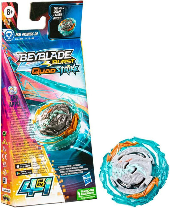 Beyblade Burst QuadStrike Starter Pack Assortment From Hasbro - ZEAL NYDDHOG N8