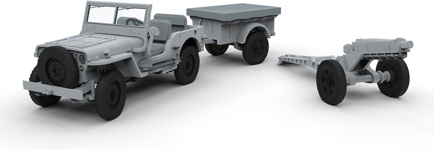 Airfix Model Set - A02339 Willys MB Jeep Model Building Kit - Plastic Motor Vehi