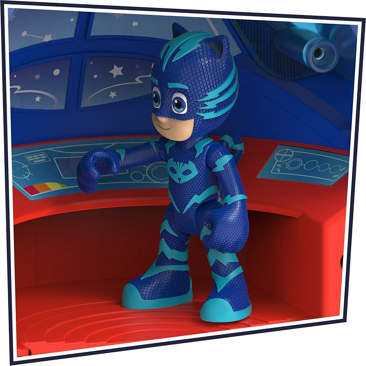 New PJ Masks 2-in-1 HQ Playset - Catboy Figure & Cat-Car - Fast Ship!