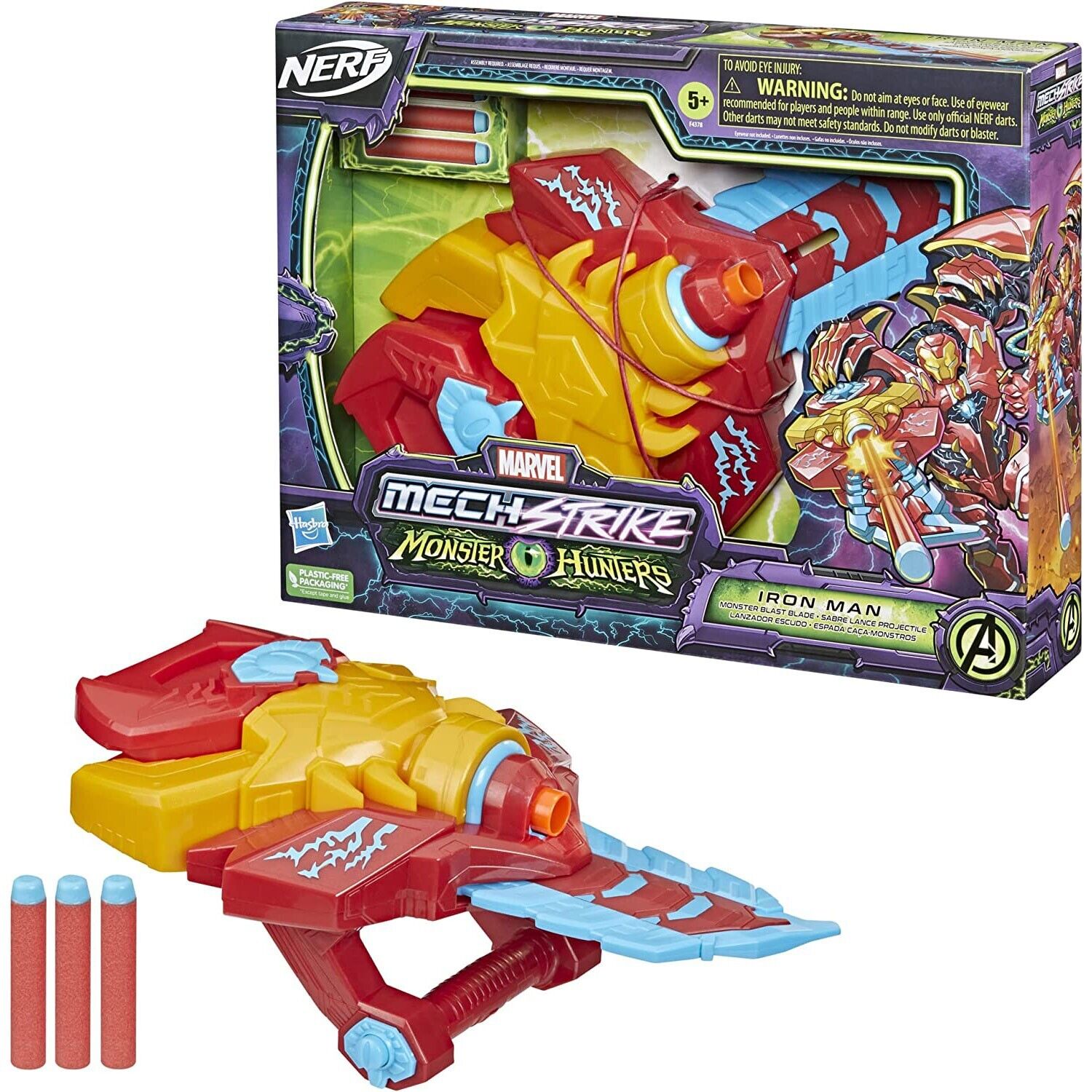 Marvel Avengers Mech Strike Iron Man Monster Blast Blade - New in Box!