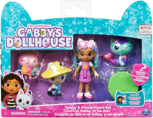 Gabby's Dollhouse 6065350 Friends Set with Rainbow Gabby Doll, Figures